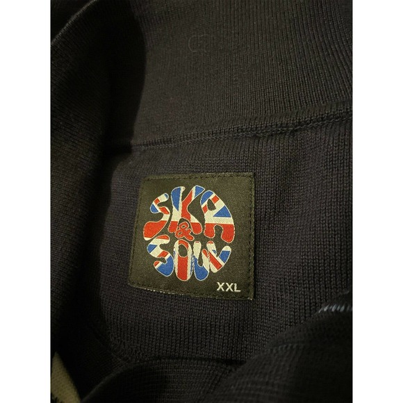 Ska and Soul Retro Polo Sweater Blue White Stripes XXL 2XL - Picture 5 of 6